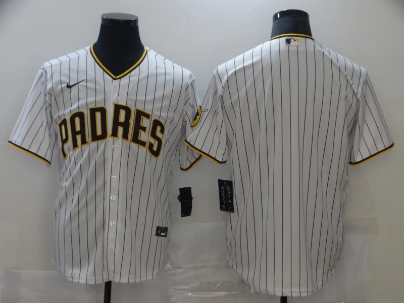 Men's San Diego Padres White Home Blank Replica Jersey