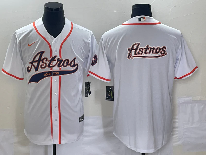 Men's Houston Astros White Replica Team Jersey Joint Edition