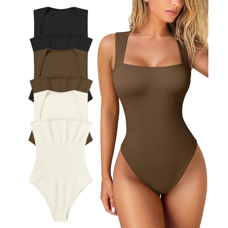 Cross-Border European and American Popular Women's Yoga Fitness Sleeveless Jumpsuit, Body Shaping, High Elasticity, Tummy Control, Butt Lift, Slim Fit Jumpsuit