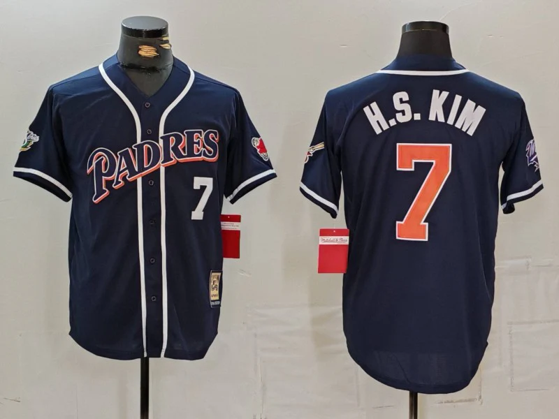 Men's San Diego Padres Ha Seong Kim #7 Navy Limited Player Jersey