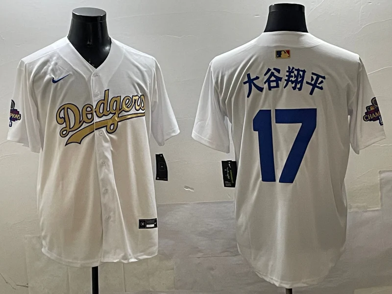 Men's Los Angeles Dodgers Shohei Ohtani White Alternate Team Jersey