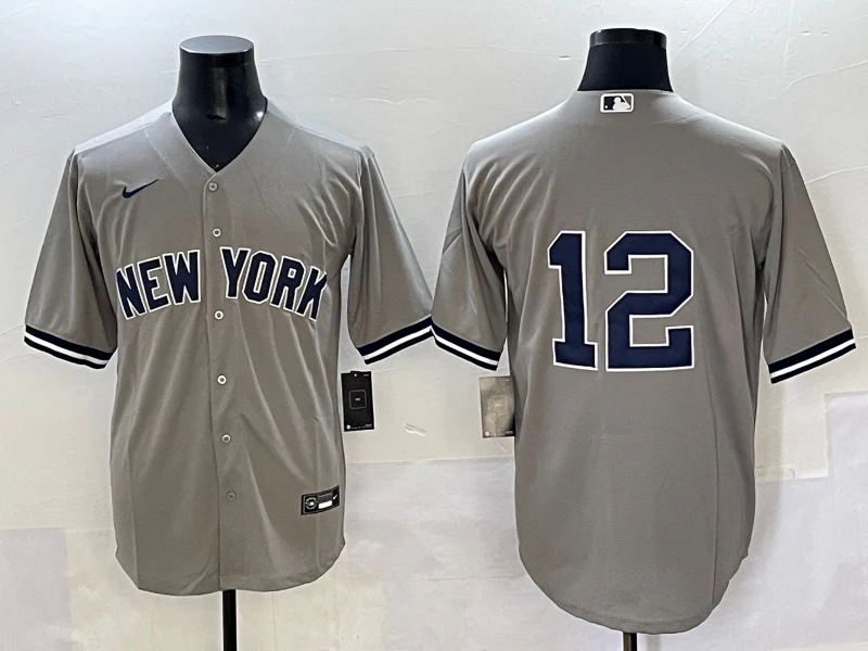 Men's New York Yankees Trent Grisham #12 Gray Limited Player Jersey