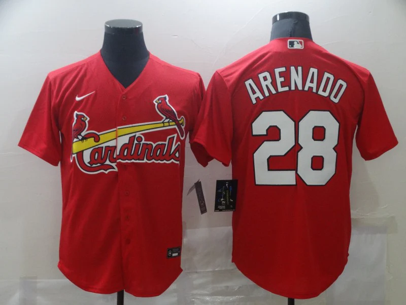 Men's St. Louis Cardinals Nolan Arenado #28 Red Replica Baseball Jersey