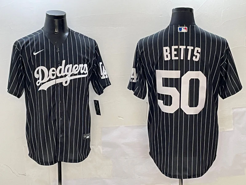 Men's Los Angeles Dodgers Mookie Betts #50 Black Alternate Limited Player Jersey