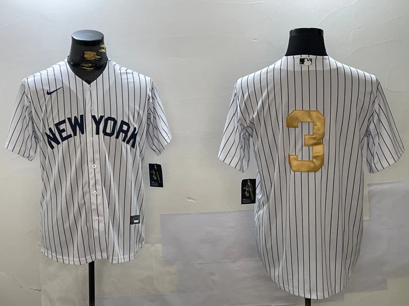 Men's New York Yankees Babe Ruth #3 White Player Jersey