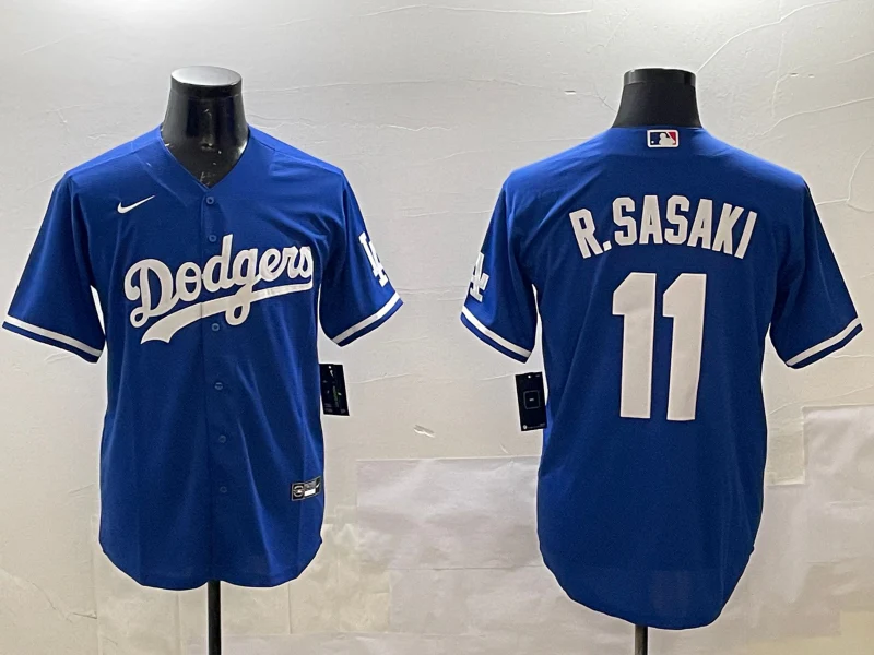Men's Los Angeles Dodgers Roki Sasaki #11 Royal Alternate Replica Team Jersey