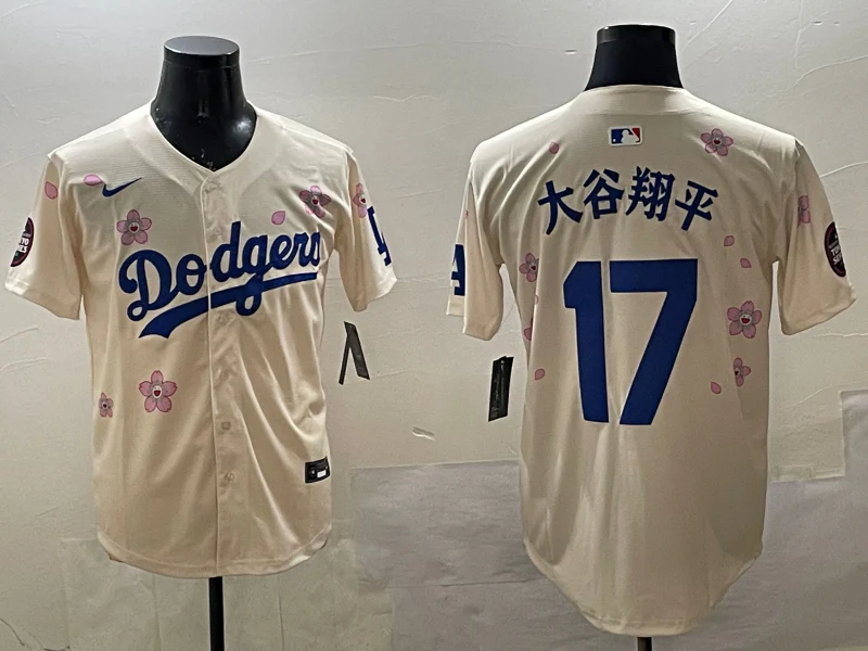 Men's Los Angeles Dodgers Shohei Ohtani Cream Alternate Replica Player Jersey