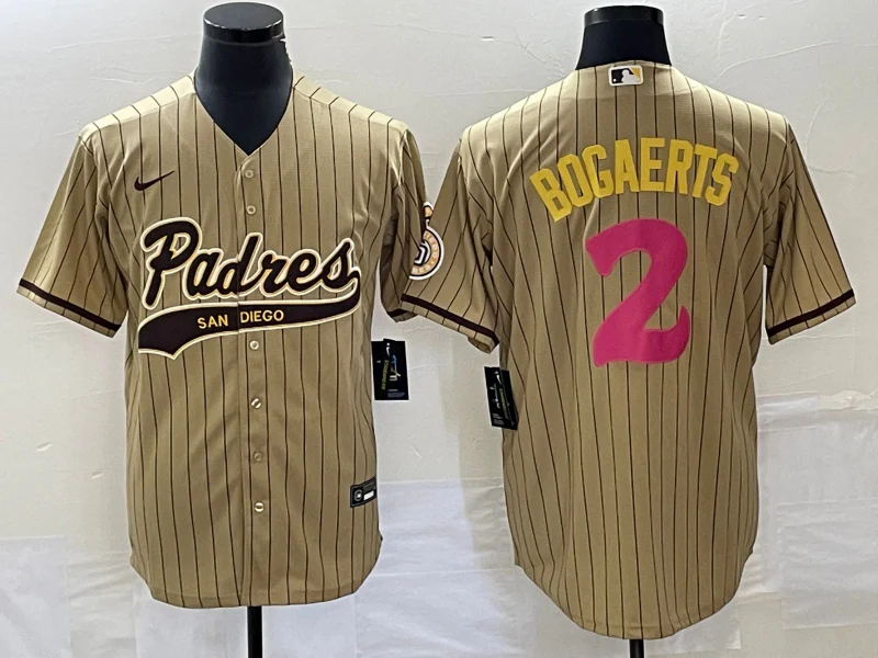 Men's San Diego Padres Xander Bogaerts #2 Tan Replica Player Jersey Joint Edition